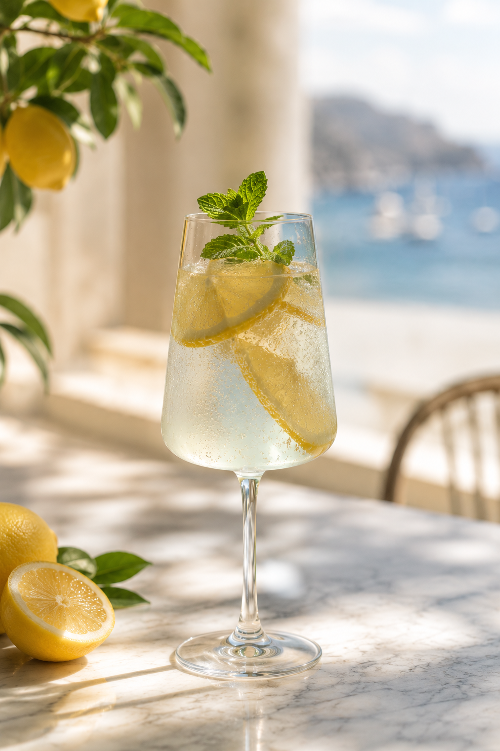 Frische Limonade von limonadíssima im Glas